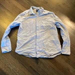 American Eagle Blue Gray Long Sleeve Button Down Shirt L Large VGUC